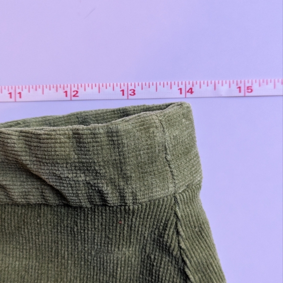 Corduroy Midi A-Line Skirt, Med, Vintage Y2K, w/ Kick Pleats, lace, pockets - Picture 8 of 10